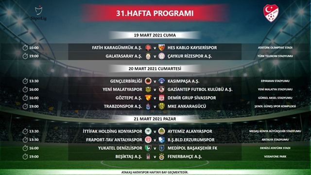31.Hafta Programı
