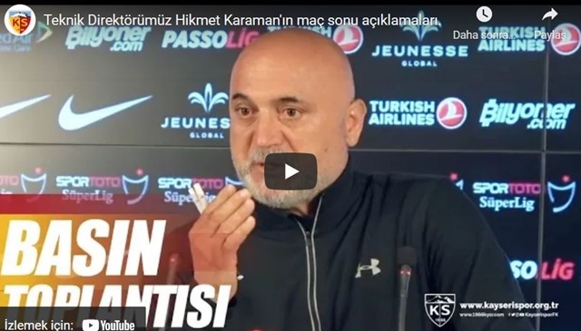 Hikmet Karaman'ın maç sonu açıklamaları.