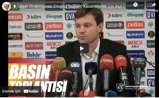 Ertuğrul Sağlam; Kazandığımız için Mutluyum.