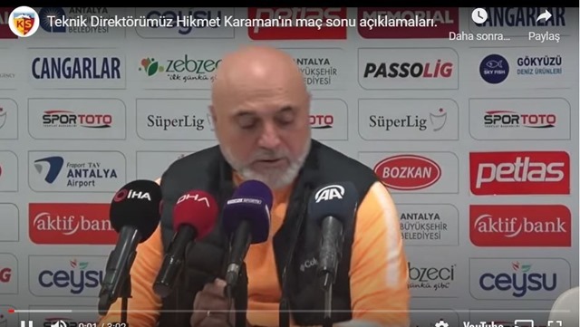 Hikmet Karaman Zor Bir Maç Oldu.