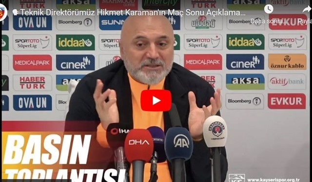 Kasımpaşa Maç Sonu Karaman'dan Açıklamalar