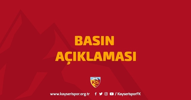Kayserispor Yönetim Kurulundan  Basın Açıklaması