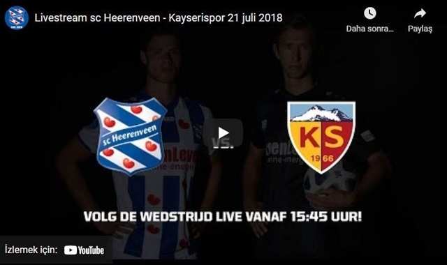 2018-2019 Hazırlık: SC Heerenveen 2-1 Kayserispor