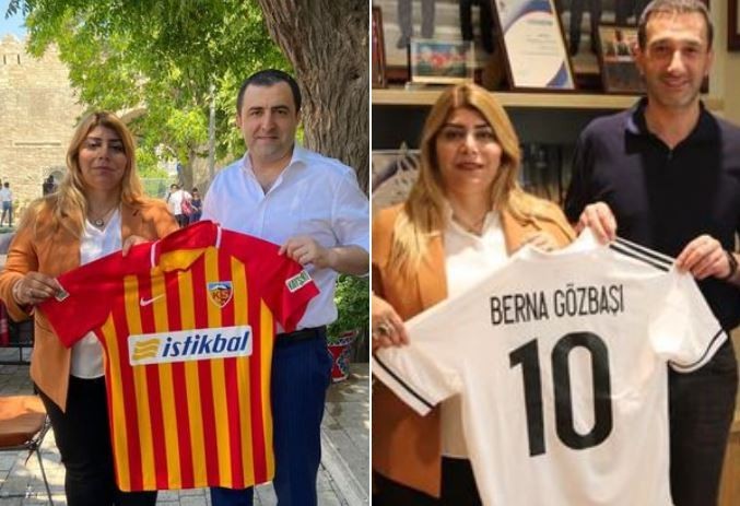 Kayserispor Başkanı Berna Gözbaşı'dan Neftci ve Qarabagh Kulüplerini Ziyaret Etti.