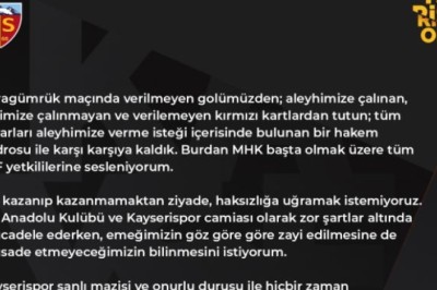 Kayserispor'dan Basın Açıklaması