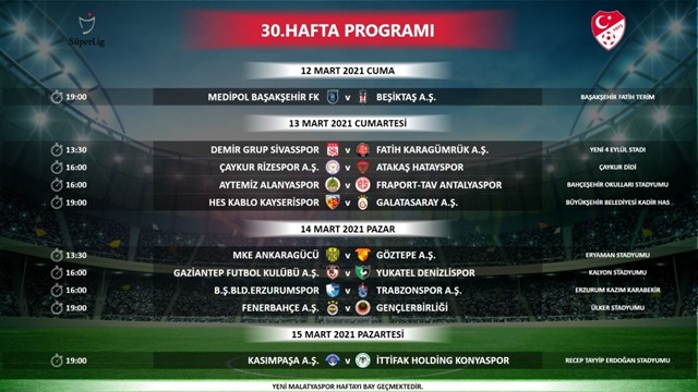 30.Hafta Programı