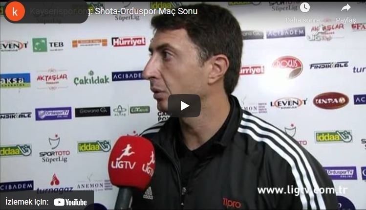 Shota : Mağlubiyeti Düşünmüyorduk.