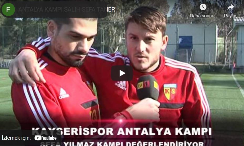 Kayserispor'lu Sefa Yılmaz'ın Antalya'daki Röportajları