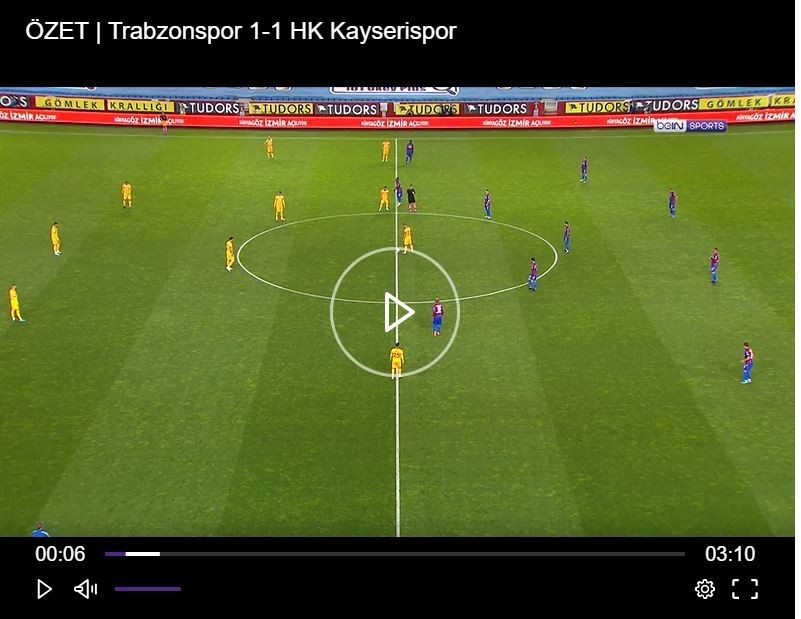 2020-2021 Süper Lig: Trabzonspor 1-1 Kayserispor Maçın Özet Görüntüleri