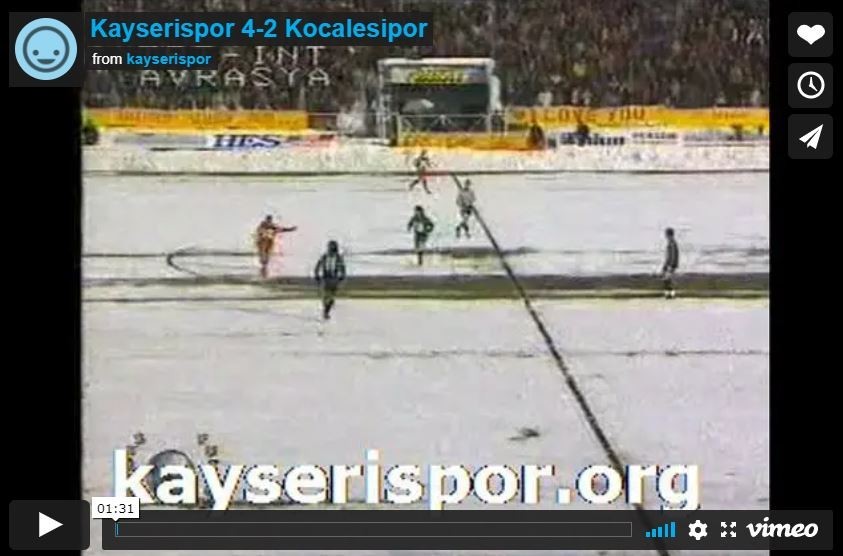 1994-1995 Süper Lig: Kayserispor 4-2 Kocaelispor