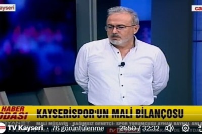 Ayhan Baynal Kayserispor'un Mali Bilançosunu TV Kayseri'de Yorumladı.