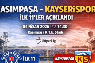 Kayserispor, Kasımpaşa Deplasmanında Sahaya Çıkıyor: İlk 11’ler Açıklandı