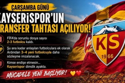 Kayserispor'da Beklenen Gün: Transfer Tahtası Çarşamba Açılıyor